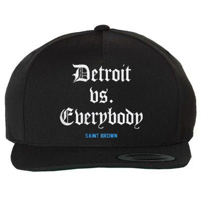 Detroit Vs Everybodyy Brown Wool Snapback Cap