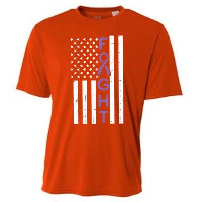 Domestic Violence Fight America Flag Awareness Gift Cooling Performance Crew T-Shirt