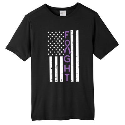 Domestic Violence Fight America Flag Awareness Gift Tall Fusion ChromaSoft Performance T-Shirt