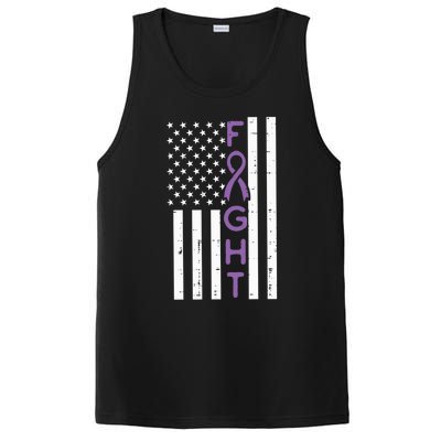 Domestic Violence Fight America Flag Awareness Gift PosiCharge Competitor Tank