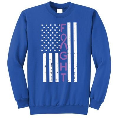 Domestic Violence Fight America Flag Awareness Gift Sweatshirt