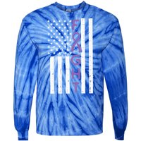 Domestic Violence Fight America Flag Awareness Gift Tie-Dye Long Sleeve Shirt