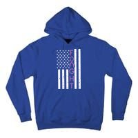 Domestic Violence Fight America Flag Awareness Gift Tall Hoodie