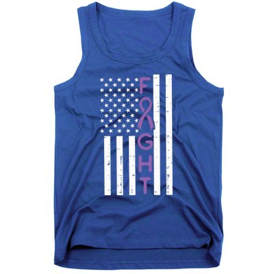 Domestic Violence Fight America Flag Awareness Gift Tank Top