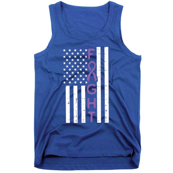 Domestic Violence Fight America Flag Awareness Gift Tank Top