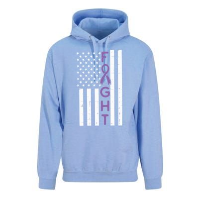 Domestic Violence Fight America Flag Awareness Gift Unisex Surf Hoodie