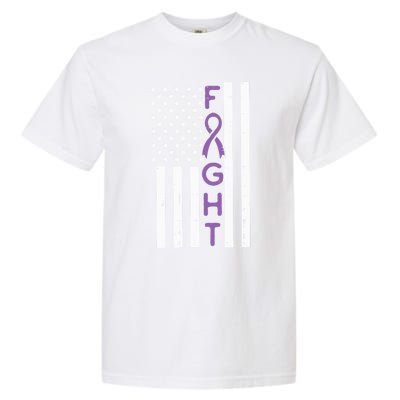 Domestic Violence Fight America Flag Awareness Gift Garment-Dyed Heavyweight T-Shirt