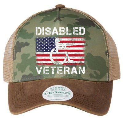 Disabled Veteran For Dad Grandpa Veteran American Flag Legacy Tie Dye Trucker Hat