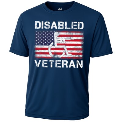 Disabled Veteran For Dad Grandpa Veteran American Flag Performance Shirt