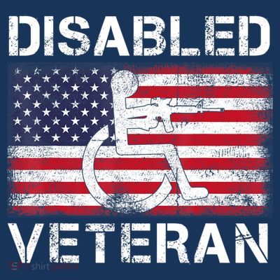 Disabled Veteran For Dad Grandpa Veteran American Flag T-Shirt