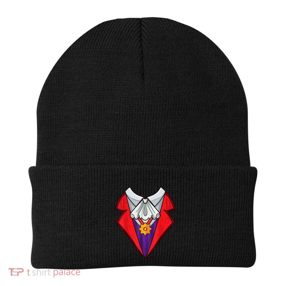Dracula Vampire Funny Halloween Costume Cosplay Tuxedo Retro Beanie