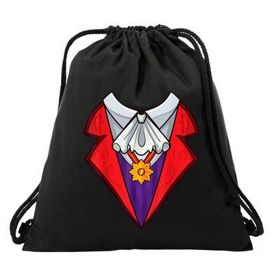 Dracula Vampire Funny Halloween Costume Cosplay Tuxedo Retro Drawstring Bag