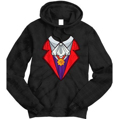 Dracula Vampire Funny Halloween Costume Cosplay Tuxedo Retro Tie Dye Hoodie