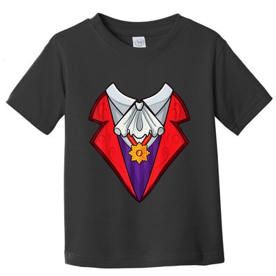 Dracula Vampire Funny Halloween Costume Cosplay Tuxedo Retro Toddler T-Shirt