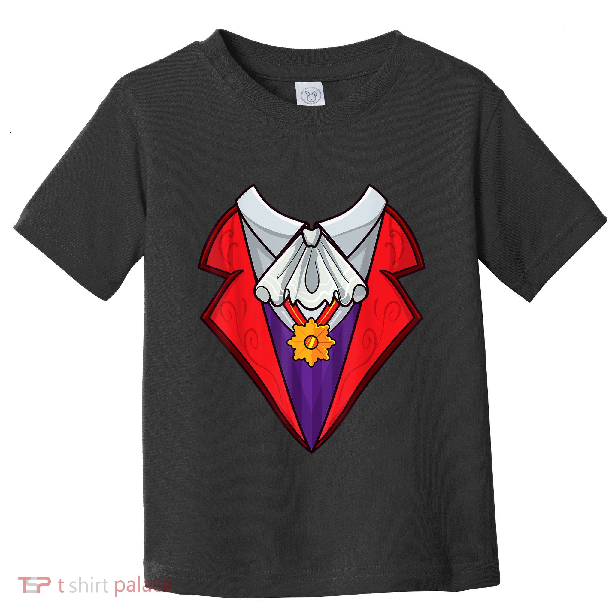 Dracula Vampire Funny Halloween Costume Cosplay Tuxedo Retro Toddler T-Shirt