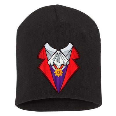 Dracula Vampire Funny Halloween Costume Cosplay Tuxedo Retro Short Acrylic Beanie