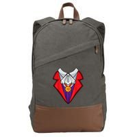 Dracula Vampire Funny Halloween Costume Cosplay Tuxedo Retro Cotton Canvas Backpack