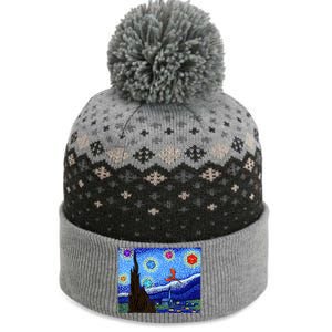 Dungeons Van Gogh Starry Night D20 Dragons The Baniff Cuffed Pom Beanie