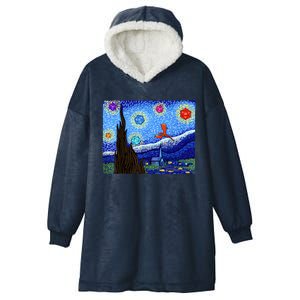 Dungeons Van Gogh Starry Night D20 Dragons Hooded Wearable Blanket