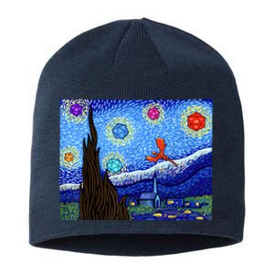 Dungeons Van Gogh Starry Night D20 Dragons Sustainable Beanie