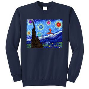 Dungeons Van Gogh Starry Night D20 Dragons Tall Sweatshirt