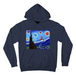 Dungeons Van Gogh Starry Night D20 Dragons Tall Hoodie