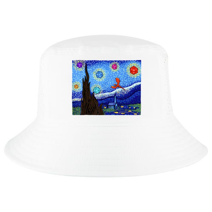 Dungeons Van Gogh Starry Night D20 Dragons Cool Comfort Performance Bucket Hat