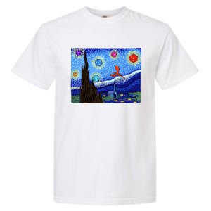 Dungeons Van Gogh Starry Night D20 Dragons Garment-Dyed Heavyweight T-Shirt