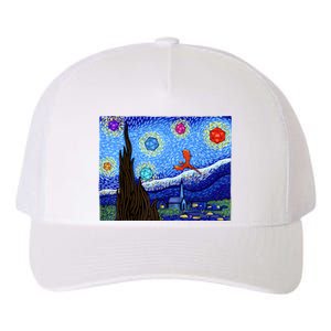 Dungeons Van Gogh Starry Night D20 Dragons Yupoong Adult 5-Panel Trucker Hat