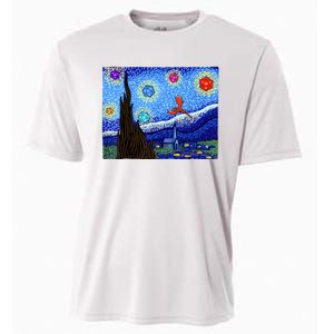 Dungeons Van Gogh Starry Night D20 Dragons Cooling Performance Crew T-Shirt