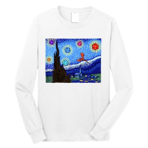 Dungeons Van Gogh Starry Night D20 Dragons Long Sleeve Shirt