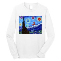 Dungeons Van Gogh Starry Night D20 Dragons Long Sleeve Shirt