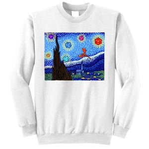 Dungeons Van Gogh Starry Night D20 Dragons Sweatshirt