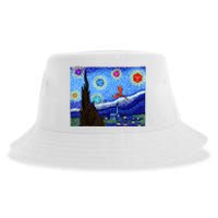 Dungeons Van Gogh Starry Night D20 Dragons Sustainable Bucket Hat