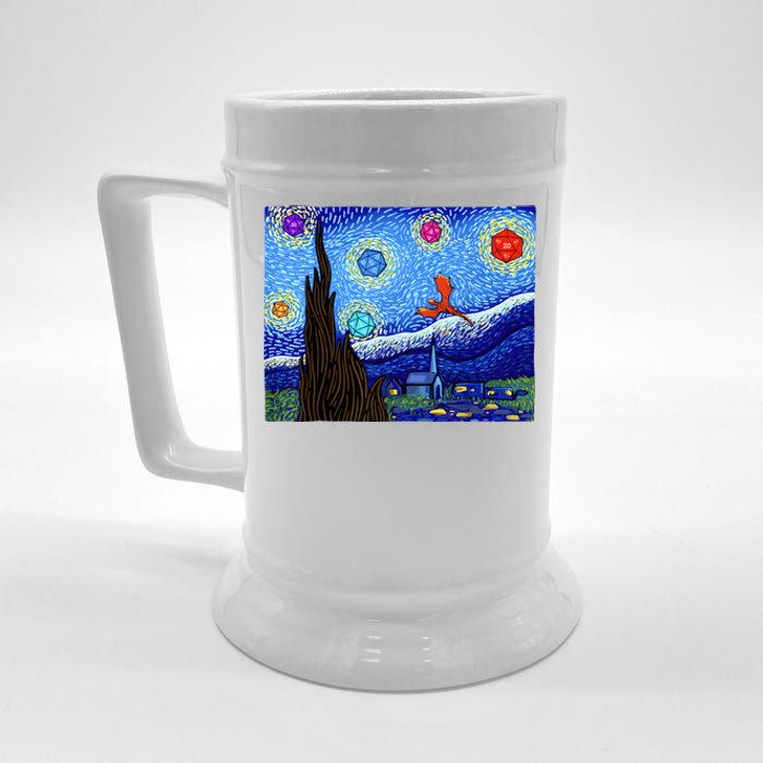 Dungeons Van Gogh Starry Night D20 Dragons Beer Stein