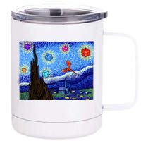 Dungeons Van Gogh Starry Night D20 Dragons 12 oz Stainless Steel Tumbler Cup