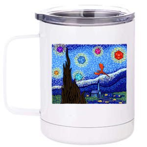 Dungeons Van Gogh Starry Night D20 Dragons 12 oz Stainless Steel Tumbler Cup