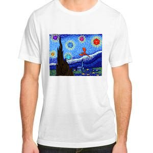 Dungeons Van Gogh Starry Night D20 Dragons Adult ChromaSoft Performance T-Shirt