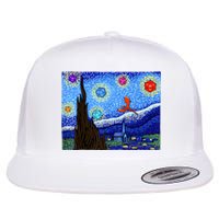 Dungeons Van Gogh Starry Night D20 Dragons Flat Bill Trucker Hat