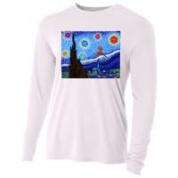 Dungeons Van Gogh Starry Night D20 Dragons Cooling Performance Long Sleeve Crew