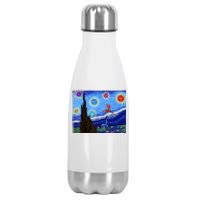 Dungeons Van Gogh Starry Night D20 Dragons Stainless Steel Insulated Water Bottle