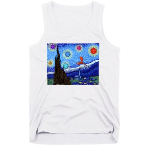 Dungeons Van Gogh Starry Night D20 Dragons Tank Top