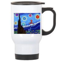 Dungeons Van Gogh Starry Night D20 Dragons Stainless Steel Travel Mug