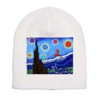 Dungeons Van Gogh Starry Night D20 Dragons Short Acrylic Beanie