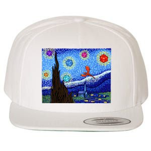 Dungeons Van Gogh Starry Night D20 Dragons Wool Snapback Cap