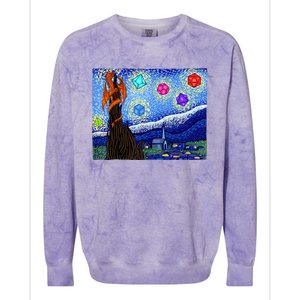 Dungeons Van Gogh Starry Night D20 Dragons Colorblast Crewneck Sweatshirt