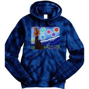 Dungeons Van Gogh Starry Night D20 Dragons Tie Dye Hoodie