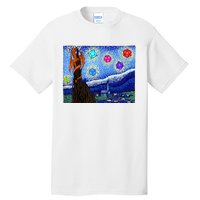 Dungeons Van Gogh Starry Night D20 Dragons Tall T-Shirt