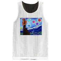 Dungeons Van Gogh Starry Night D20 Dragons Mesh Reversible Basketball Jersey Tank