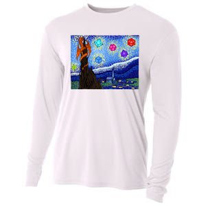 Dungeons Van Gogh Starry Night D20 Dragons Cooling Performance Long Sleeve Crew